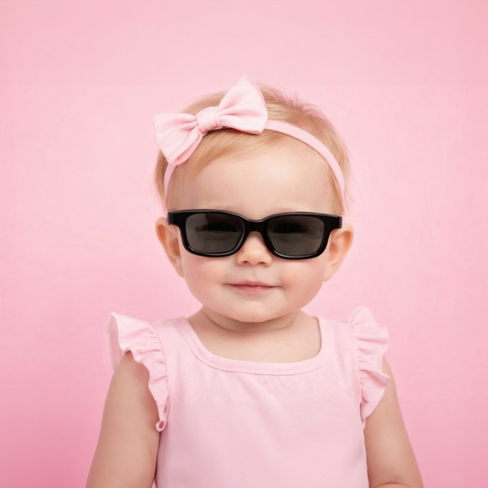 Westend Kids Black Rectangle Sunglasses Toddler Child Size